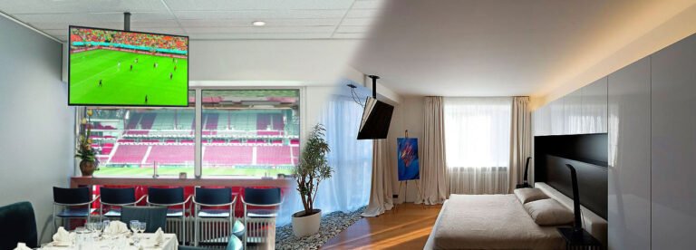 colgar soporte tv techo